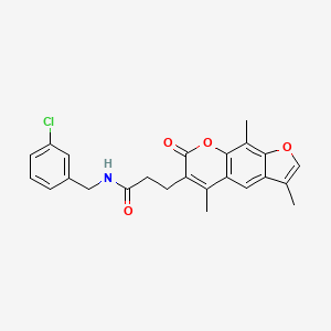 N-(3-chlorobenzyl)-3-(3,5,9-trimethyl-7-oxo-7H-furo[3,2-g]chromen-6-yl)propanamide