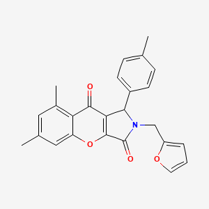 2-(Furan-2-ylmethyl)-6,8-dimethyl-1-(4-methylphenyl)-1,2-dihydrochromeno[2,3-c]pyrrole-3,9-dione