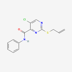 molecular formula C14H12ClN3OS B11378041 5-chloro-N-phenyl-2-(prop-2-en-1-ylsulfanyl)pyrimidine-4-carboxamide 