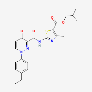 2-Methylpropyl 2-({[1-(4-ethylphenyl)-4-oxo-1,4-dihydropyridazin-3-yl]carbonyl}amino)-4-methyl-1,3-thiazole-5-carboxylate