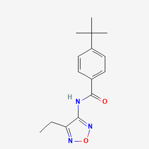 molecular formula C15H19N3O2 B11378067 4-tert-butyl-N-(4-ethyl-1,2,5-oxadiazol-3-yl)benzamide 