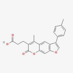 3-[5-methyl-3-(4-methylphenyl)-7-oxo-7H-furo[3,2-g]chromen-6-yl]propanoic acid