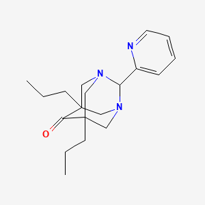 molecular formula C19H27N3O B11378078 5,7-Dipropyl-2-(2-pyridinyl)-1,3-diazatricyclo[3.3.1.13,7]decan-6-one CAS No. 898046-28-1