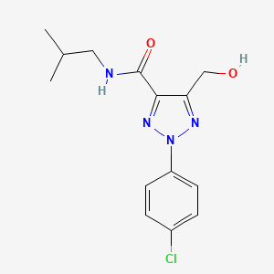 molecular formula C14H17ClN4O2 B11378084 2-(4-chlorophenyl)-5-(hydroxymethyl)-N-(2-methylpropyl)-2H-1,2,3-triazole-4-carboxamide 