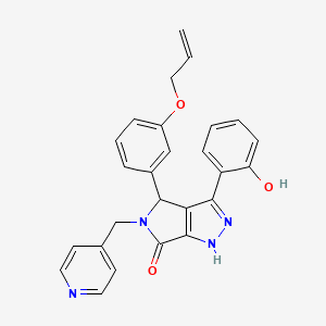 molecular formula C26H22N4O3 B11378093 3-(2-hydroxyphenyl)-4-[3-(prop-2-en-1-yloxy)phenyl]-5-(pyridin-4-ylmethyl)-4,5-dihydropyrrolo[3,4-c]pyrazol-6(1H)-one 