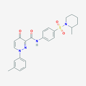 1-(3-methylphenyl)-N-{4-[(2-methylpiperidin-1-yl)sulfonyl]phenyl}-4-oxo-1,4-dihydropyridazine-3-carboxamide