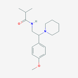 molecular formula C18H28N2O2 B11378103 N-[2-(4-methoxyphenyl)-2-(piperidin-1-yl)ethyl]-2-methylpropanamide 