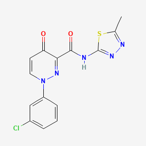 1-(3-chlorophenyl)-N-(5-methyl-1,3,4-thiadiazol-2-yl)-4-oxo-1,4-dihydropyridazine-3-carboxamide