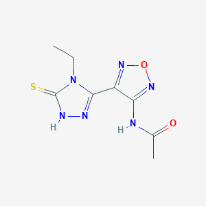 N-[4-(4-ethyl-5-sulfanyl-4H-1,2,4-triazol-3-yl)-1,2,5-oxadiazol-3-yl]acetamide