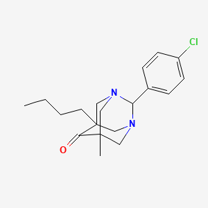 5-Butyl-2-(4-chlorophenyl)-7-methyl-1,3-diazatricyclo[3.3.1.1~3,7~]decan-6-one