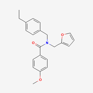 molecular formula C22H23NO3 B11378161 N-(4-ethylbenzyl)-N-(furan-2-ylmethyl)-4-methoxybenzamide 