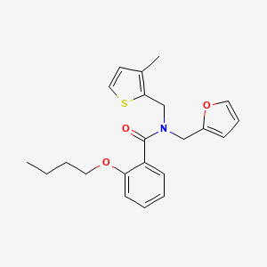 2-butoxy-N-(furan-2-ylmethyl)-N-[(3-methylthiophen-2-yl)methyl]benzamide