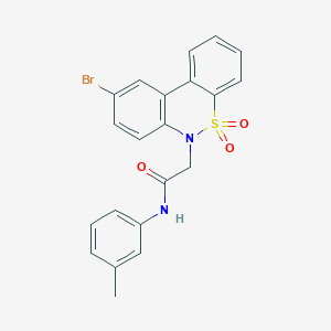 2-(9-bromo-5,5-dioxido-6H-dibenzo[c,e][1,2]thiazin-6-yl)-N-(3-methylphenyl)acetamide