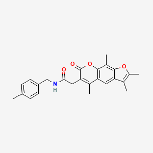 N-(4-methylbenzyl)-2-(2,3,5,9-tetramethyl-7-oxo-7H-furo[3,2-g]chromen-6-yl)acetamide