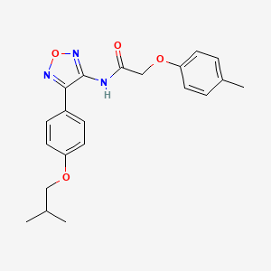 molecular formula C21H23N3O4 B11378201 2-(4-methylphenoxy)-N-{4-[4-(2-methylpropoxy)phenyl]-1,2,5-oxadiazol-3-yl}acetamide 