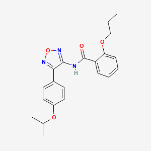 N-{4-[4-(propan-2-yloxy)phenyl]-1,2,5-oxadiazol-3-yl}-2-propoxybenzamide