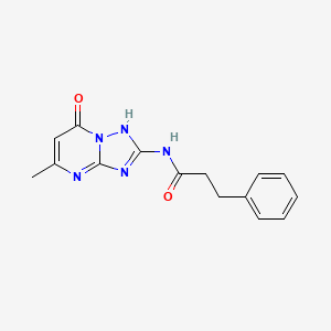 N-(7-hydroxy-5-methyl[1,2,4]triazolo[1,5-a]pyrimidin-2-yl)-3-phenylpropanamide