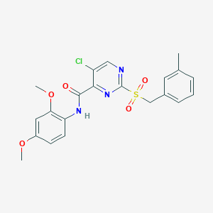 5-chloro-N-(2,4-dimethoxyphenyl)-2-[(3-methylbenzyl)sulfonyl]pyrimidine-4-carboxamide