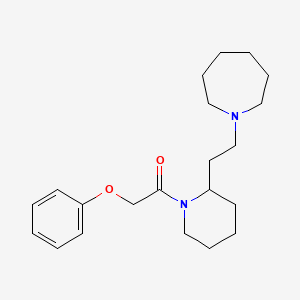 molecular formula C21H32N2O2 B11378357 1-{2-[2-(Azepan-1-yl)ethyl]piperidin-1-yl}-2-phenoxyethanone 