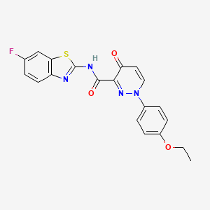 molecular formula C20H15FN4O3S B11378358 1-(4-ethoxyphenyl)-N-(6-fluoro-1,3-benzothiazol-2-yl)-4-oxo-1,4-dihydropyridazine-3-carboxamide 