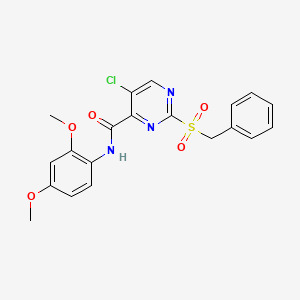 molecular formula C20H18ClN3O5S B11378360 2-(benzylsulfonyl)-5-chloro-N-(2,4-dimethoxyphenyl)pyrimidine-4-carboxamide 