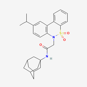 molecular formula C27H32N2O3S B11378362 N-(Adamantan-1-YL)-2-(9-isopropyl-5,5-dioxido-6H-dibenzo[C,E][1,2]thiazin-6-YL)acetamide 