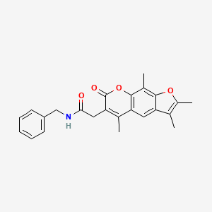 N-Benzyl-2-{2,3,5,9-tetramethyl-7-oxo-7H-furo[3,2-G]chromen-6-YL}acetamide