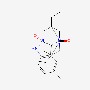 5,7-diethyl-1',5'-dimethyl-6H-spiro[1,3-diazatricyclo[3.3.1.1~3,7~]decane-2,3'-indole]-2',6(1'H)-dione