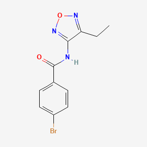 molecular formula C11H10BrN3O2 B11378406 4-bromo-N-(4-ethyl-1,2,5-oxadiazol-3-yl)benzamide 