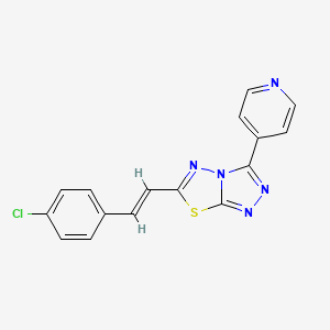 6-[(E)-2-(4-chlorophenyl)ethenyl]-3-(pyridin-4-yl)[1,2,4]triazolo[3,4-b][1,3,4]thiadiazole