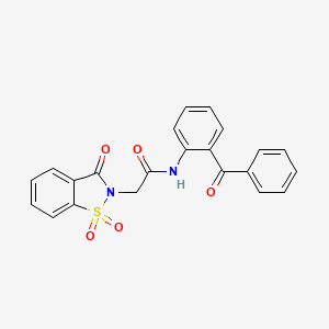 N-(2-benzoylphenyl)-2-(1,1-dioxido-3-oxo-1,2-benzisothiazol-2(3H)-yl)acetamide