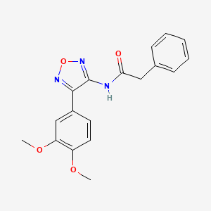 N-[4-(3,4-dimethoxyphenyl)-1,2,5-oxadiazol-3-yl]-2-phenylacetamide