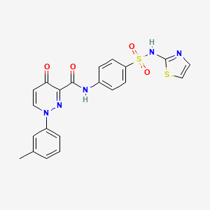 molecular formula C21H17N5O4S2 B11378440 1-(3-methylphenyl)-4-oxo-N-[4-(1,3-thiazol-2-ylsulfamoyl)phenyl]-1,4-dihydropyridazine-3-carboxamide 