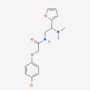 molecular formula C16H19BrN2O3 B11378445 2-(4-bromophenoxy)-N-[2-(dimethylamino)-2-(furan-2-yl)ethyl]acetamide 