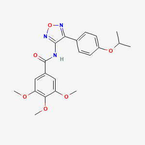 molecular formula C21H23N3O6 B11378455 3,4,5-trimethoxy-N-{4-[4-(propan-2-yloxy)phenyl]-1,2,5-oxadiazol-3-yl}benzamide 