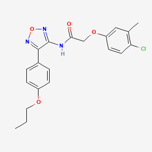 2-(4-chloro-3-methylphenoxy)-N-[4-(4-propoxyphenyl)-1,2,5-oxadiazol-3-yl]acetamide