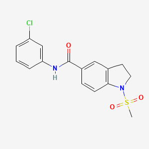 N-(3-chlorophenyl)-1-(methylsulfonyl)-2,3-dihydro-1H-indole-5-carboxamide