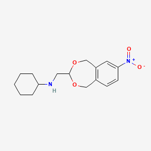 N-[(7-nitro-1,5-dihydro-2,4-benzodioxepin-3-yl)methyl]cyclohexanamine