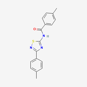 molecular formula C17H15N3OS B11378543 4-methyl-N-[3-(4-methylphenyl)-1,2,4-thiadiazol-5-yl]benzamide 