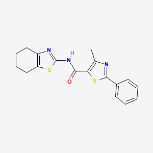 4-methyl-2-phenyl-N-(4,5,6,7-tetrahydro-1,3-benzothiazol-2-yl)-1,3-thiazole-5-carboxamide