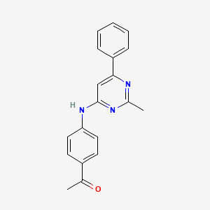 1-{4-[(2-Methyl-6-phenylpyrimidin-4-yl)amino]phenyl}ethanone