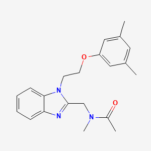 N-({1-[2-(3,5-dimethylphenoxy)ethyl]-1H-benzimidazol-2-yl}methyl)-N-methylacetamide