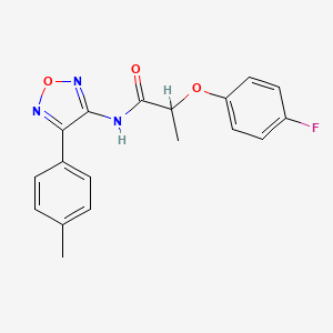 2-(4-fluorophenoxy)-N-[4-(4-methylphenyl)-1,2,5-oxadiazol-3-yl]propanamide