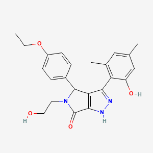 molecular formula C23H25N3O4 B11378613 4-(4-ethoxyphenyl)-3-(2-hydroxy-4,6-dimethylphenyl)-5-(2-hydroxyethyl)-4,5-dihydropyrrolo[3,4-c]pyrazol-6(1H)-one 