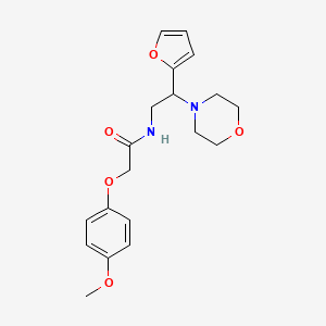 N-[2-(furan-2-yl)-2-(morpholin-4-yl)ethyl]-2-(4-methoxyphenoxy)acetamide