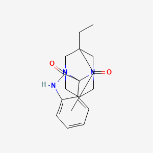 molecular formula C18H21N3O2 B11378645 5-ethyl-7-methyl-6H-spiro[1,3-diazatricyclo[3.3.1.1~3,7~]decane-2,3'-indole]-2',6(1'H)-dione 