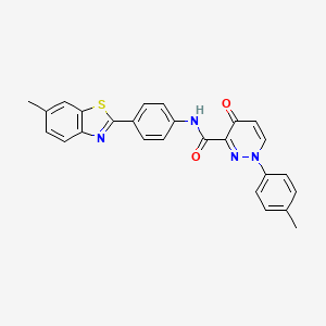 N-[4-(6-methyl-1,3-benzothiazol-2-yl)phenyl]-1-(4-methylphenyl)-4-oxo-1,4-dihydropyridazine-3-carboxamide