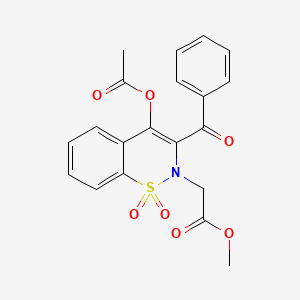 methyl [4-(acetyloxy)-1,1-dioxido-3-(phenylcarbonyl)-2H-1,2-benzothiazin-2-yl]acetate