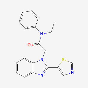 N-ethyl-N-phenyl-2-[2-(1,3-thiazol-5-yl)-1H-benzimidazol-1-yl]acetamide