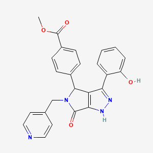 molecular formula C25H20N4O4 B11378725 Methyl 4-[3-(2-hydroxyphenyl)-6-oxo-5-(pyridin-4-ylmethyl)-1,4,5,6-tetrahydropyrrolo[3,4-c]pyrazol-4-yl]benzoate 